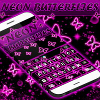 Neon Butterflies Keyboard for PC