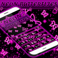 Neon Butterflies Keyboard for PC