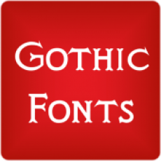 Gotische lettertypen voor FlipFont